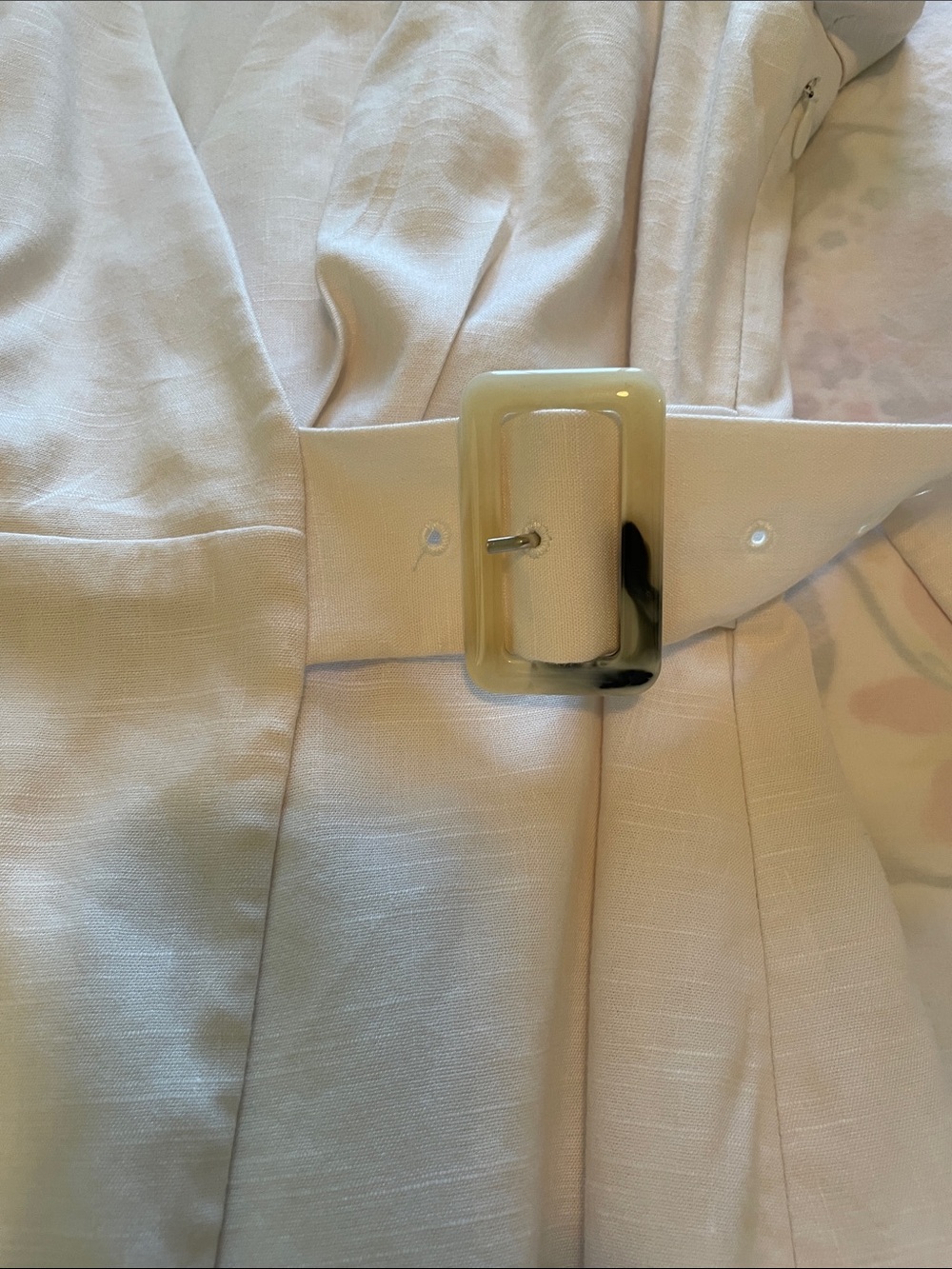 Veronica Beard Octavia Stretch Linen Off-White Wrap Midi Dress - Picture 8 of 16
